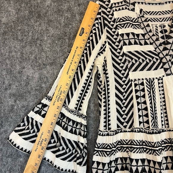 Devotion Twins Ella Embroidered Dress Size S Black and off-white Graphic Print - Picture 6 of 14